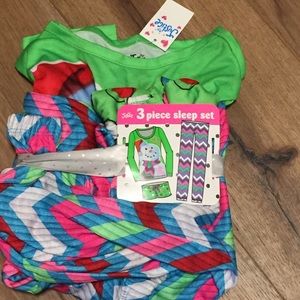 Justice girls 3 pc sleep set winter snowman